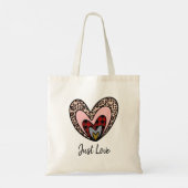 Nested Hearts Tote – Gewoon Liefde Design Bag (Achterkant)