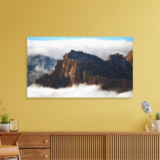 Nested in Clouds Wall Art Print op Canvas (Insitu (Woonkamer))