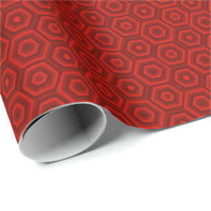 Nested Red Hexagons Cadeaupapier