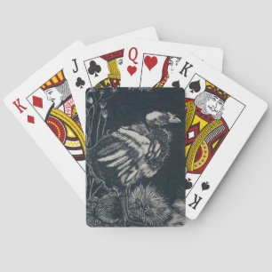 Nesteling vogel (door Jan Mankes) Pokerkaarten