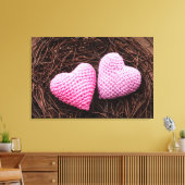 Nesten met hart canvas afdruk (Insitu (Woonkamer))