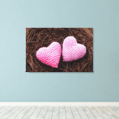 Nesten met hart canvas afdruk (Insitu (Houten vloer))