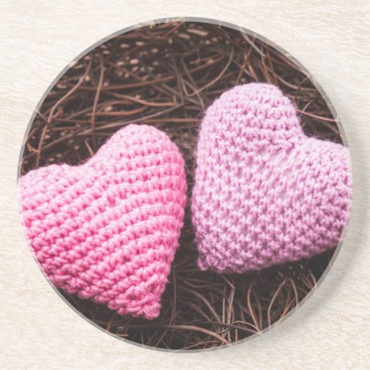 Nesten met hart zandsteen onderzetter (Voorkant)