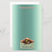  nestende vogelbenodigdheden briefpapier (Voorkant / Achterkant)