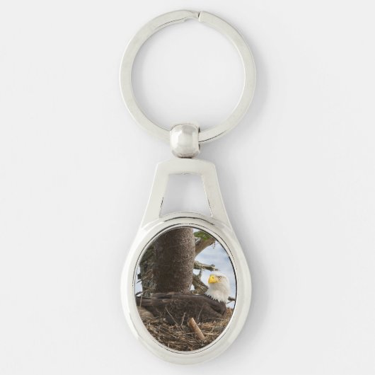 Nesting Bald Eagle Sleutelhanger (Voorkant)