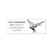 Nesting Bird Elegant Family Return Address Rubberstempel (Gestempeld)