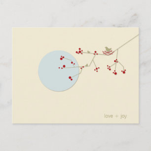Nesting Bird en familie Baby Dank u Briefkaart