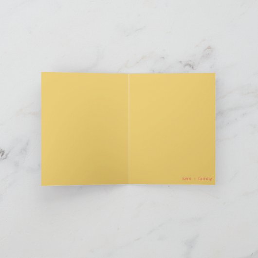 Nesting Bird & Family Baby Bedankt Noteer Kaart (Binnen)