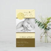 Nesting Bird & Family Baby Boy Faire-part de naiss (Debout devant)