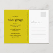 Nesting Bird & Family Baby Foto Aankondiging (Achterkant)