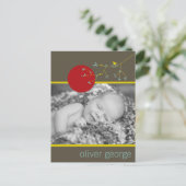 Nesting Bird & Family Baby Foto Aankondiging (Staand voorkant)