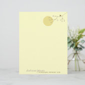 Nesting Bird Family Baby shower Letterhead Briefhoofd (Staand voorkant)