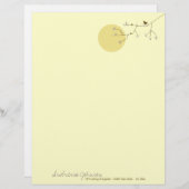 Nesting Bird Family Baby shower Letterhead Briefhoofd (Voorkant / Achterkant)