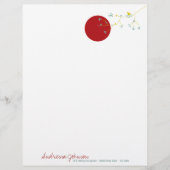 Nesting Bird Family Baby shower Letterhead Custom Briefhoofd (Voorkant)