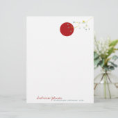 Nesting Bird Family Baby shower Letterhead Custom Briefhoofd (Staand voorkant)