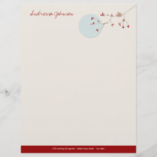 Nesting Bird Family Baby shower Letterhead Persoonlijk Briefhoofd
