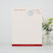 Nesting Bird Family Baby shower Letterhead Persoonlijk Briefhoofd (Staand voorkant)