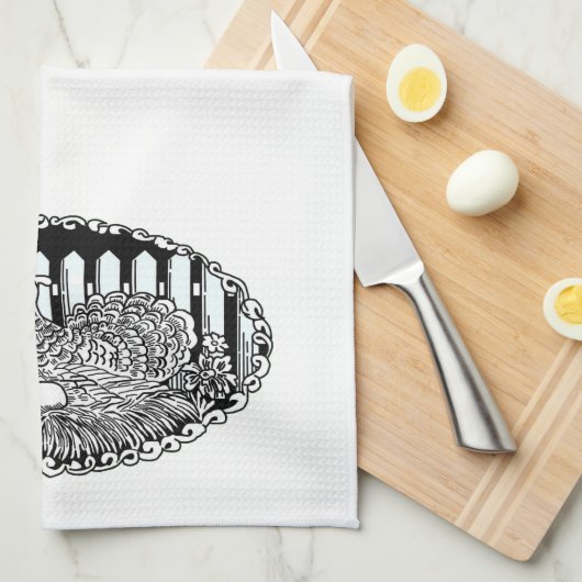 Nesting Box Hen Theedoek (Quarter Fold)