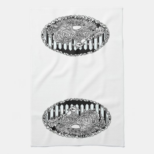 Nesting Box Hen Theedoek (Verticaal)