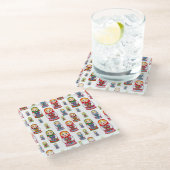 Nesting Dolls Glazen Onderzetter (Schuin)