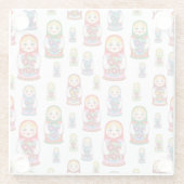 Nesting Dolls Glazen Onderzetter (Achterkant)
