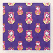 Nesting Dolls Glazen Onderzetter (Voorkant)