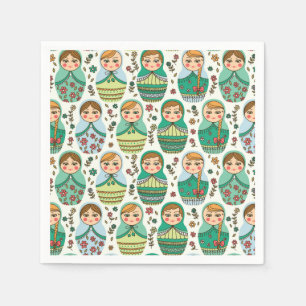 Nesting Dolls Napkins Servet