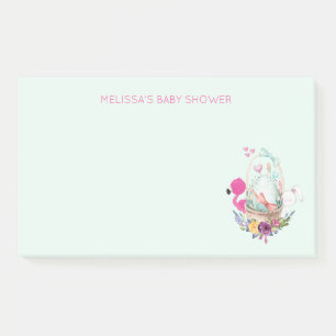 Nesting Egg w/ Flamingo & Bunny Baby shower Post-it® Notes