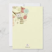 Nesting Floral Invitation Kaart (Achterkant)