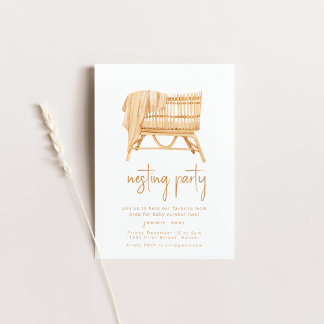 Nesting Party Boho Thema Wieg Baby shower Uitnodig Kaart