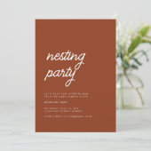 Nesting Party Invitation Sjabloon Kaart (Staand voorkant)