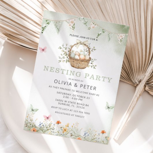 Nesting Party Prep het Nest Baby shower Kaart