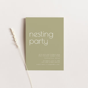 Nesting Party Uitnodiging Sjabloon Sage