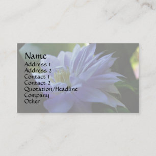 Nestled Paars Clematis Floral Visitekaartje