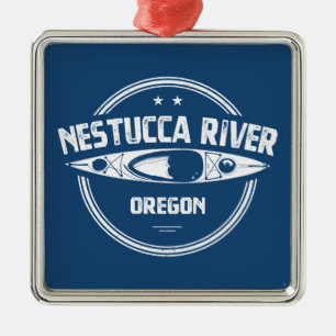 Nestucca de Oregon Kayaking Metalen Ornament