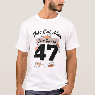 Net 47 kat mam op dag 47th Cat Lover Birthda T-shirt