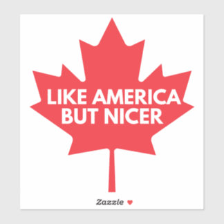 Net als Amerika, maar mooiere vinyl Sticker