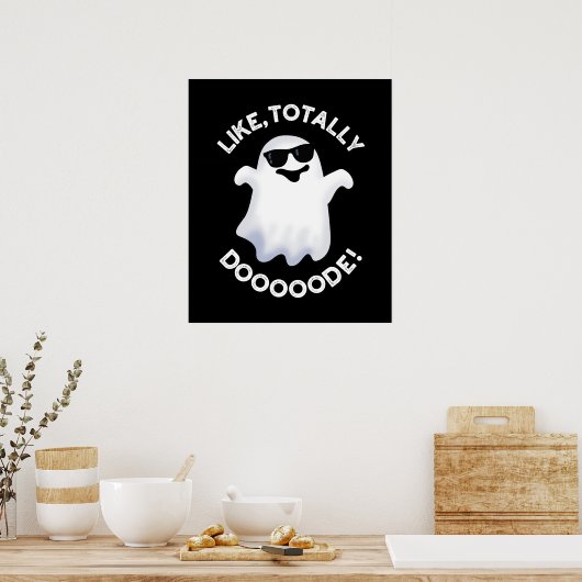 Net als bij Funny Ghost Pun Dark BG Poster (Keuken)