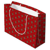 Net als bij Red Flower Pattern Large Gift Bag Cadeautasje (Achterkant Gekanteld)