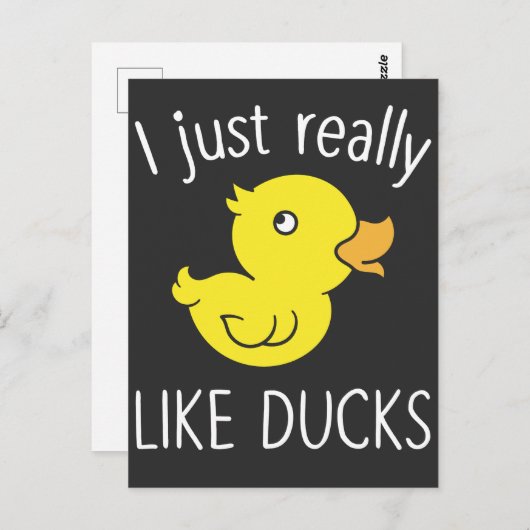 Net als Ducks Funny Duck Lover Briefkaart (Voorkant / Achterkant)