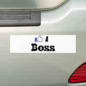 Net als een baas bumpersticker (Op auto)