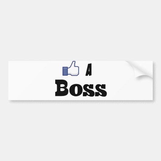 Net als een baas bumpersticker (Voorkant)