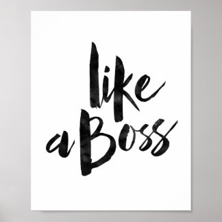 Net als een baas poster