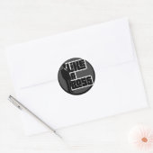Net als een baas ronde sticker (Envelop)