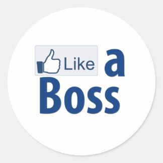 Net als een baas ronde sticker