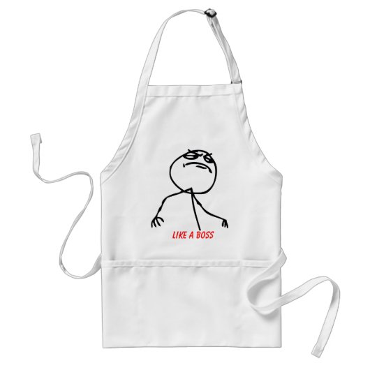Net als een baas standaard schort (Voorkant)