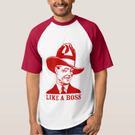 "NET ALS EEN BOSS"-Mannen Raglan Baseball T-Shirt