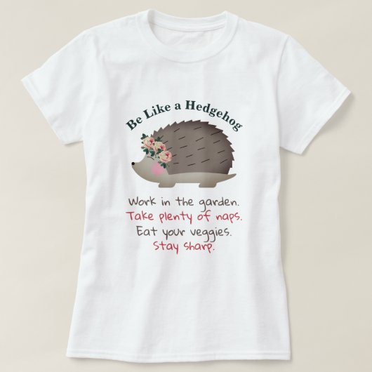 Net als een Egel T-Shirt (Design voorkant)