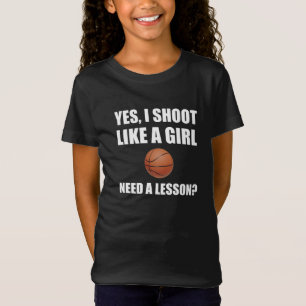 Net als een Girl Basketball T-shirt