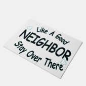 Net als een goede buurman. deurmat (Schuin)